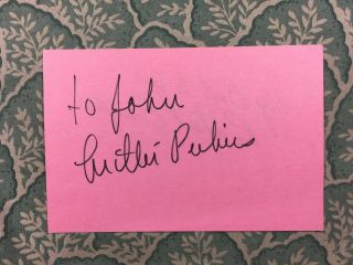 Millie Perkins - Wall Street - The Diary Of Anne Frank - Ben Casey - Autograph 1985