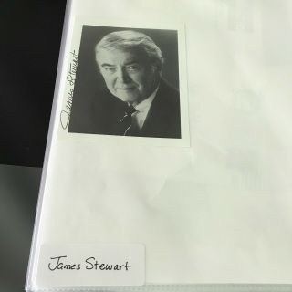 Jimmy Stewart Hand Signed Vintage 3 1/2 " X 4 1/2 " Photo " It 