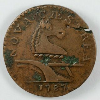 1787 Jersey Colonial Copper Coin - Maris 64 - T