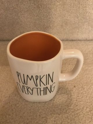 Rae Dunn White & Orange Pumpkin Everything Coffee Mug Cup