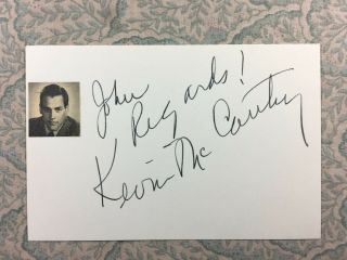 Kevin Mccarthy - Invasion Of The Body Snatchers - Innerspace - Autograph