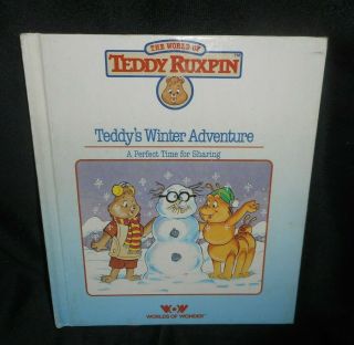Vintage 1985 World Of Wonder Teddy Ruxpin Winter Adventure Reading Pictures Book