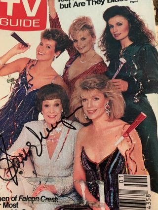 Falcon Crest Jane Wyman Tv Guide 1988 Autograph Signed Photo