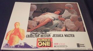 Charlton Heston - Lobby Card No.  7 - " Number One " - Signed