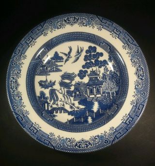 Churchill Blue Willow Pattern 11 " Pasta Serving Bowl Staffordshire England