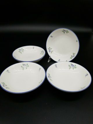 Set Of 4 Royal Doulton Blueberry All Purpose Cereal Bowl