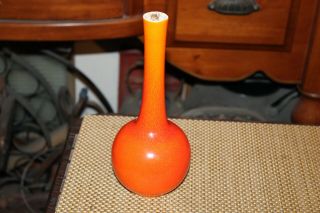 Vintage Royal Haeger Pottery Bud Vase Burnt Orange Color Mid Century Modern Vase