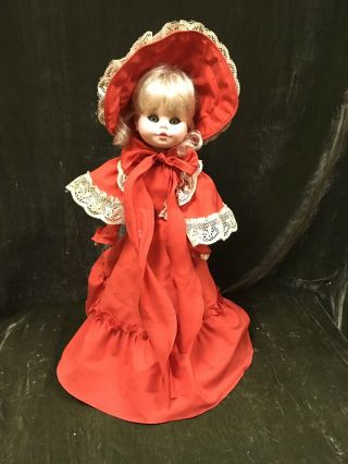 Vintage Furga 15” Doll Made In Italy 20288 W/stand