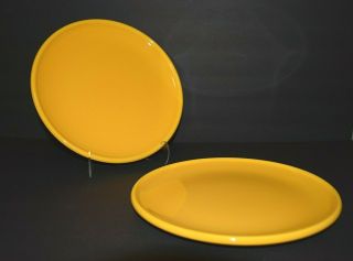 Set Of 2 Vintage Waechtersbach Yellow 10 " Dinner Plates Made In Spain