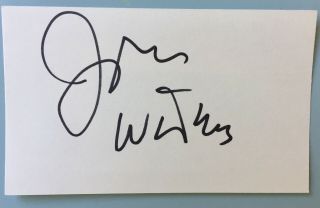 John Waters Signed 3x5 Index Card Films Hairspray Serial Mom Cry - Baby Polyester