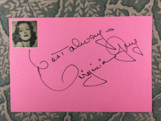 Virginia Grey - House Of Horrors - Unknown Island - Airport - Autographed 1973