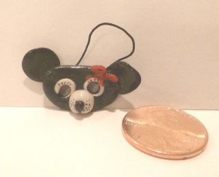 Miniature Mouse Mask Made Out Of Clay