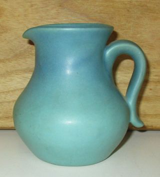 Vintage Van Briggle Matte Green Blue Art Pottery 3 1/2 " Tall Creamer