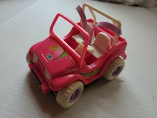 Mattel 1997 Barbie - Kelly And Tommy Power Wheels Jeep Playset Fisher Price