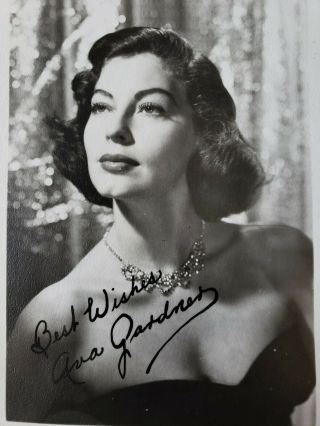 Ava Gardner Signed Autograph 3.  5 " X5 " Photograph Stunning