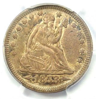 1853 Arrows & Rays Seated Liberty Quarter 25c - Pcgs Au Details - Rare Type Coin