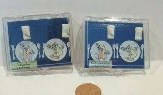 Miniature Clown Plates With Spoons Forks And Cups (4 Of Each)