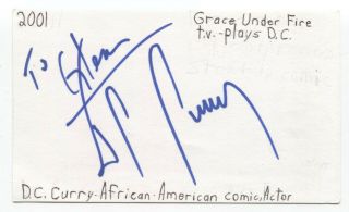 Don Curry Signed 3x5 Index Card Autographed Signature Actor Next Friday D.  C.