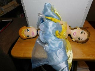 Doll Disney Cinderella & Belle Princess Topsy Turvy Flip 2 In 1 Plush