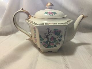 Sadler Indian Tree Teapot With Lid 6” Tall Made In England