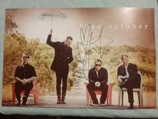 Blue October Signed 11 By 17 Poster Justin Furstenfeld House Of Blues Autograph