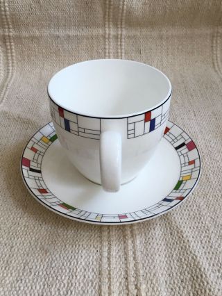 Kate Spade York Lenox Gramercy Park Tea Cup,  Saucer HTF Mondrian 80s Style 2