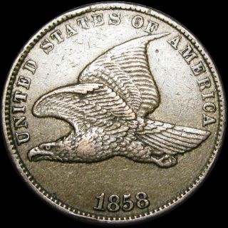 1858 Flying Eagle Cent Penny - - - Type Coin Stunning - - - F656