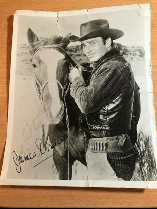 Signed In Person Autograph James Drury Western Tv The Virginian Photo Early 60 