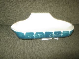 Butter Dish,  Purinton Pottery,  Turquoise Intaglio,  Damage - Discoloration.