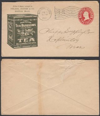 United States 1917 - Postal Stationary From Boston - Mass.  Theme: Tea.  (8g - 34850) Mv