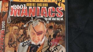 2001 Maniacs DVD signed by Robert Englund and many more 3