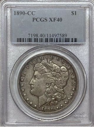 1890 Cc Morgan U.  S Silver Dollar Coin - Pcgs Xf40 Detail