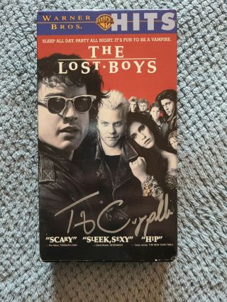 Tim Cappello Autograph Signed Lost Boys Vhs Tape Rare Oop Horror Classic Vampire