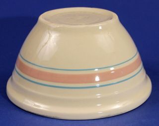 Vintage Mccoy Pottery Pink Stripe Mixing Bowl 10