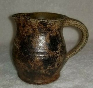 B.  Stebner Pottery Hand Crafted Salt Glazed Stoneware Small Creamer Hartville OH 2