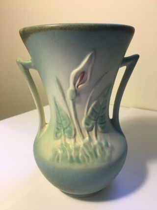 Vintage Hull Pottery Calla Lily 505 - 6 Double Handle Vase Color