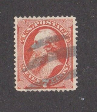 United States Stamp 160,  7c Orange Vermillion,  1873,  Scv $85.  00