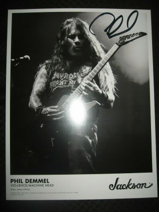 Phil Demmel Signed Autographed 8.  5 " X 11 " Vio - Lence Machine Head Guitarist