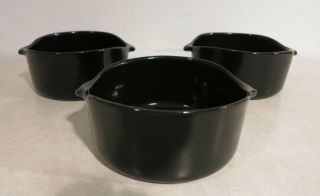 Bennington Potters Set Of 3 Lug Bowls 1641 David Gil Yusuke Aida Black