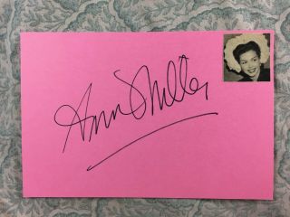Ann Miller - Easter Parade - On The Town - Autographed 1967