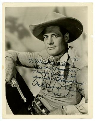 Charles Starrett Signed Photo Actor The Durango Kid