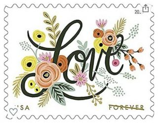 60 Love Flourishes Forever Postage Stamps 3 Sheets Of 20 Usps Forever Stamps