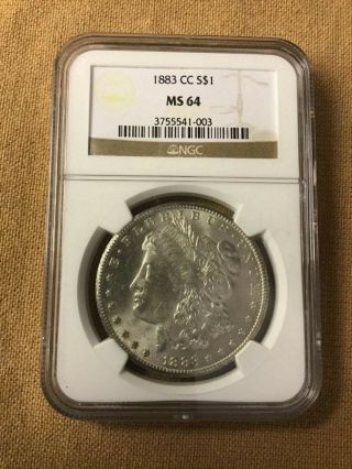1883 Cc Morgan Silver Dollar Ms 64