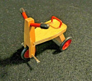 2.  25” Wood Tricycle Bike Toy Miniature Dollhouse Accessory