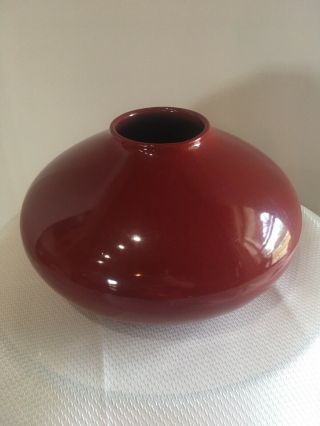 Amano Germany Art Pottery Suat Vase 629 - 13 Oxblood Red