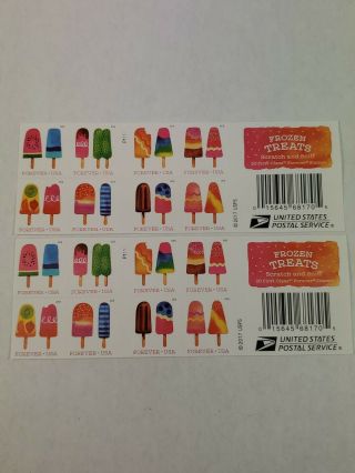 2018 Us Stamp - Frozen Treats - Forever 2pcs (40 Stamp) 015645681705