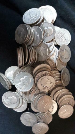 1 Roll Of Silver Quarters 1932 - 1964 90 Silver