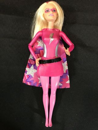 Barbie In Princess Power Superhero Barbie Doll In Pink Mattel 12”