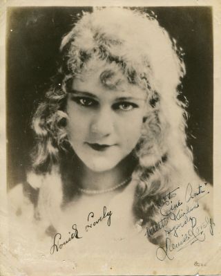 Vintage 1910s Hand Signed Autographed Photo Louise Lovely Silent Star