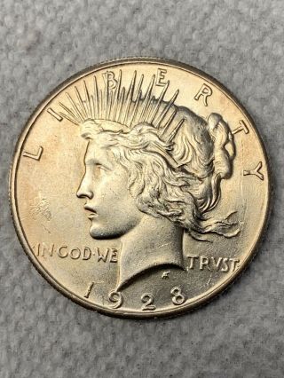 1928 Peace Dollar,  Series Low Mintage Key Date